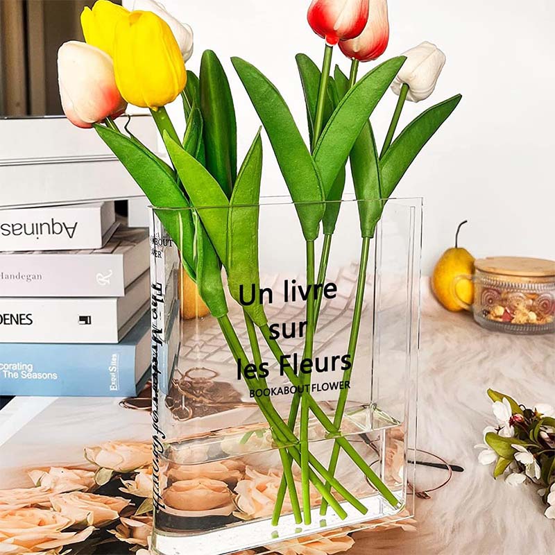 Transparent Book Vase