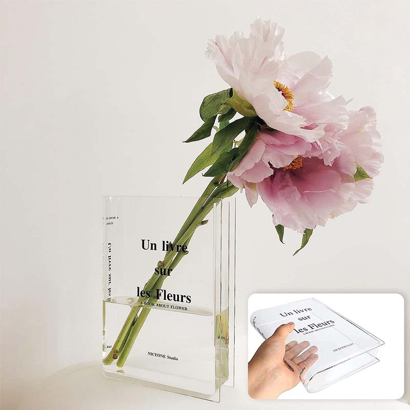 Transparent Book Vase
