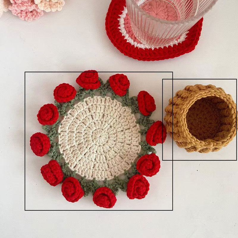 DIY Handmade Rose Bouquet Coaster  Material Package